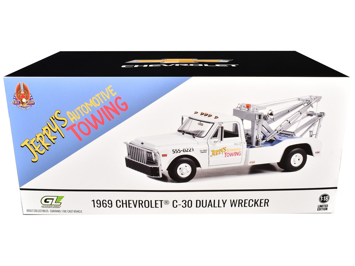 1969 Chevrolet C-30 Dually Wrecker Jerry’s Towing "Fall Guy Stuntman Association" "The Fall Guy" (1981-1986) TV Series 1/18 Diecast Model Car by Greenlight by Greenlight
