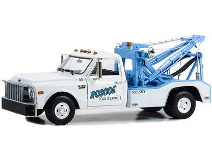 1969 Chevrolet C-30 Dually Wrecker Tow Truck "Roscoe Tow Service" White "Starsky and Hutch" (1975-1979) TV Series 1/18 Diecast Model Car by Greenlight by Greenlight