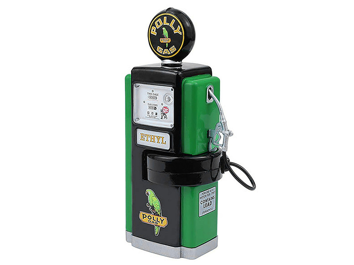 1948 Wayne 100-A Gas Pump "Polly Gas" Black and Green "Vintage Gas Pumps" Series 17 1/18 Diecast Replica by Greenlight by Greenlight
