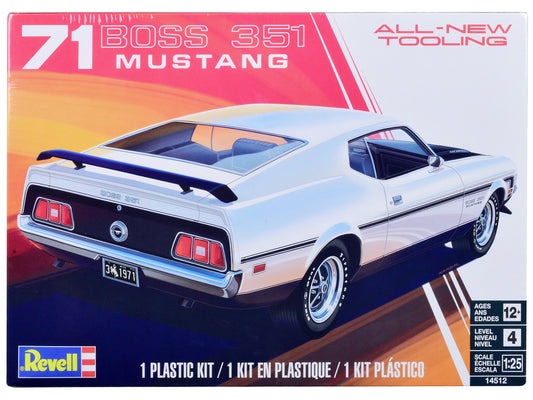 Level 4 Model Kit 1971 Ford Mustang Boss 351 1/25 Scale Model by Revell by Revell