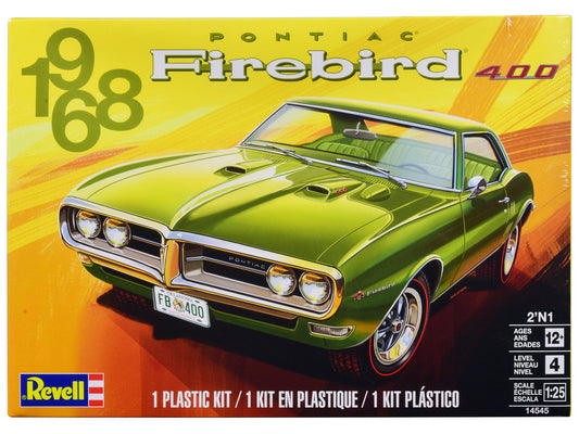 Level 4 Model Kit 1968 Pontiac Firebird 400 2-in-1 Kit 1/25 Scale Model by Revell by Revell