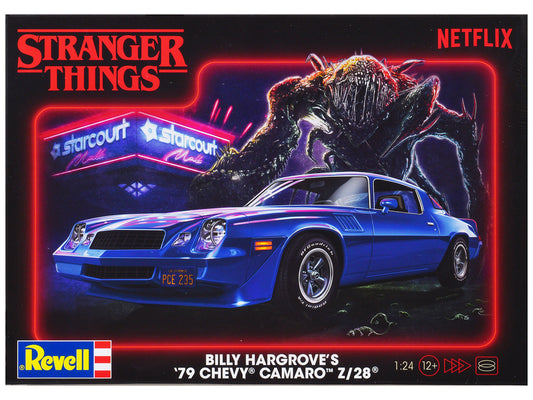 Level 4 Model Kit Billy Hargrove’s 1979 Chevrolet Camaro Z/28 "Stranger Things" (2016-Current) TV Series 1/24 Scale Model by Revell by Revell