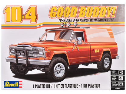 Level 4 Model Kit 1979 Jeep J-10 Pickup Truck with Camper Top 1/24 Scale Model by Revell by Revell