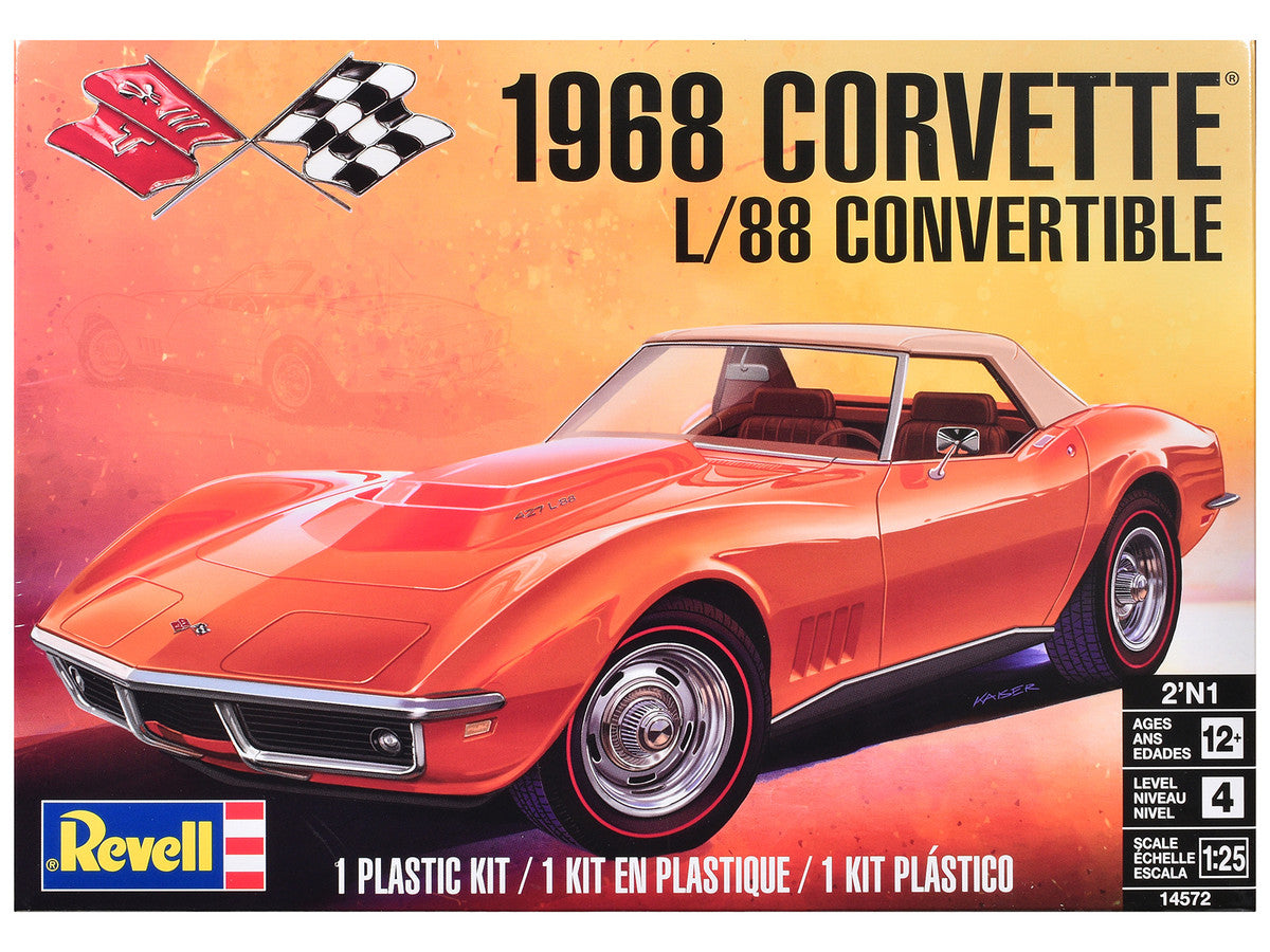 Level 4 Model Kit 1968 Chevrolet Corvette L/88 Convertible 2-in-1 1/25 Scale Model by Revell by Revell