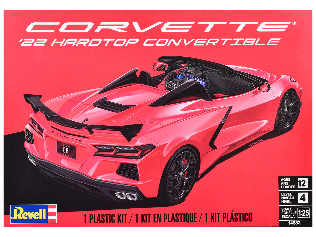 Level 4 Model Kit 2022 Chevrolet Corvette C8 Hardtop Convertible 1/25 Scale Model by Revell by Revell