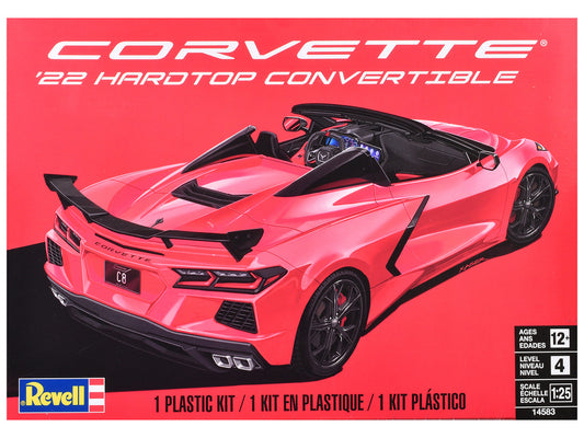 Level 4 Model Kit 2022 Chevrolet Corvette C8 Hardtop Convertible 1/25 Scale Model by Revell by Revell