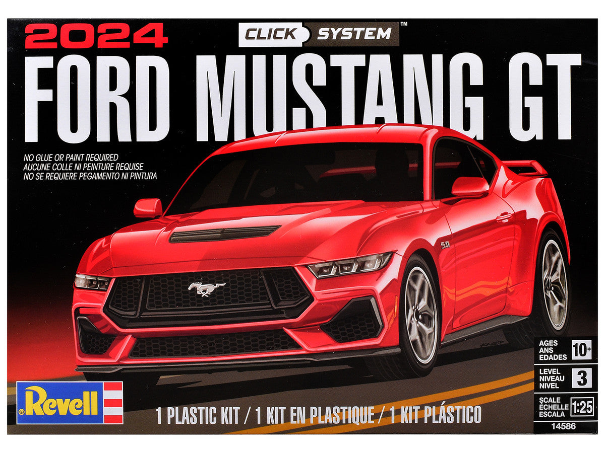 Level 3 Model Kit 2024 Ford Mustang GT 2-in-1 Kit (Level 3 Click System) 1/25 Scale Model by Revell by Revell