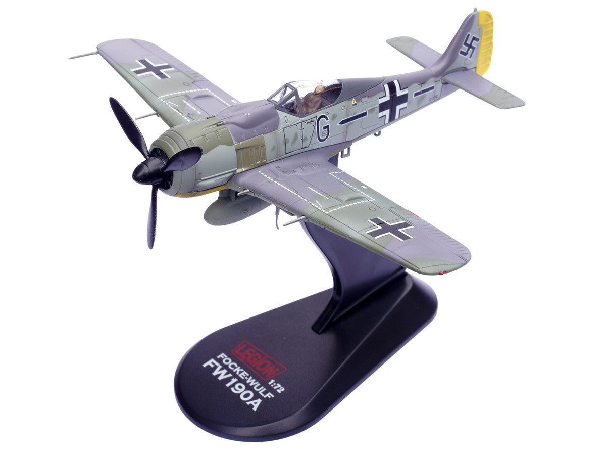 Focke-Wulf Fw 190A Aircraft "14-Victory Ace Hauptmann Wilhelm Gath Stab/JG 26 Schlageter France" (1942) German Luftwaffe 1/72 Diecast Model Airplane by Legion by Legion