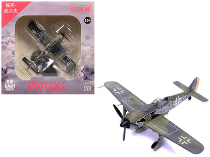 Focke-Wulf Fw 190A Aircraft "Black 13 8./JG 2 Richthofen France" (1943) German Luftwaffe 1/72 Diecast Model Airplane by Legion by Legion