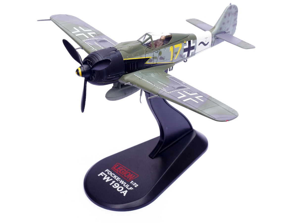 Focke-Wulf Fw 190A Aircraft "Yellow 17 24-Victory Ace Willi Unger 12./JG 3 Udet Germany" (1944) German Luftwaffe 1/72 Diecast Model Airplane by Legion by Legion