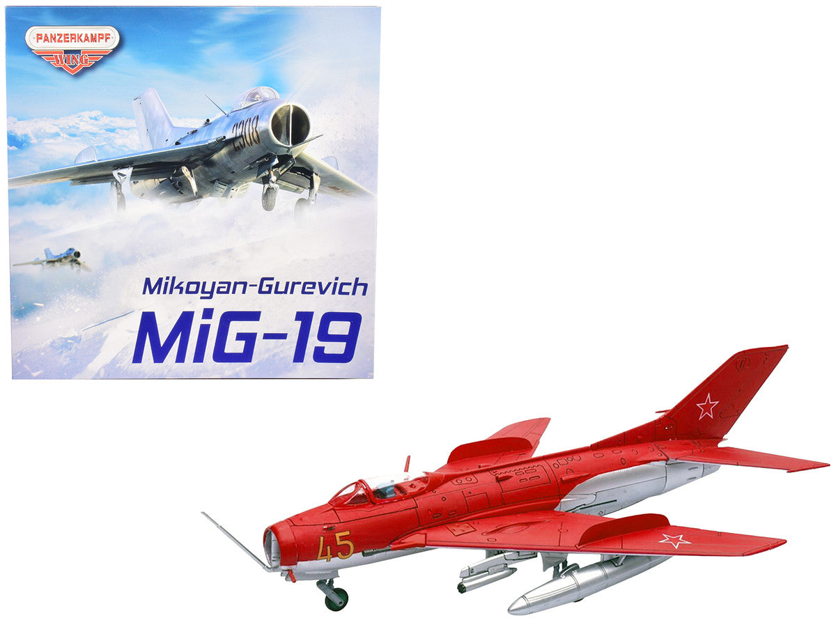 Mikoyan-Gurevich MiG-19S Farmer C Fighter Aircraft "Yellow 45" "VVS Display Team Soviet Air Force Kubinka Air Base" (1960) "Wing" Series 1/72 Diecast Model by Panzerkampf by Panzerkampf
