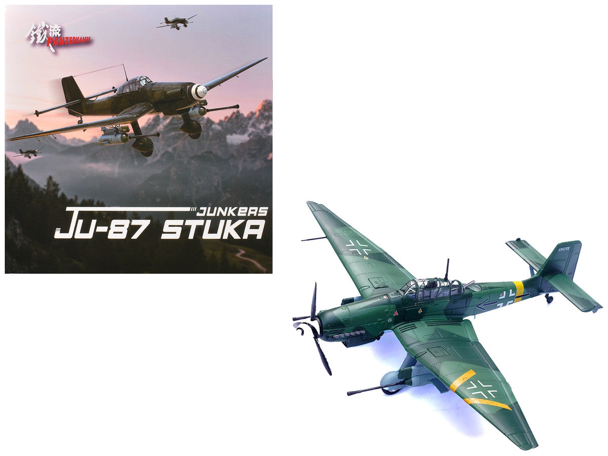 Junkers Ju 87G2 Stuka Bomber Aircraft "10.(Pz)/SG 2 Immelmann Oberst Hans-Ulrich Rudel Slovakia" (1944) German Luftwaffe "Wing" Series 1/72 Diecast Model by Panzerkampf by Panzerkampf