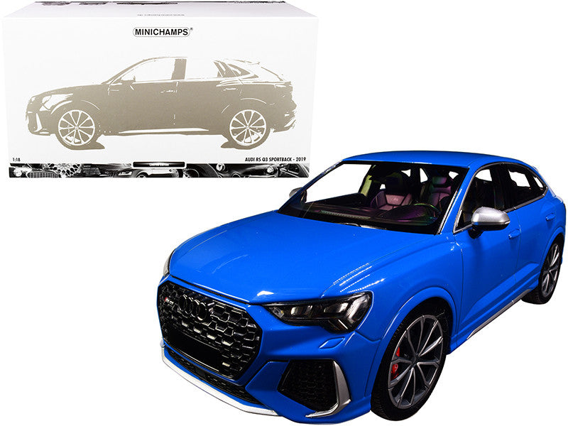 2019 Audi RS Q3 Sportback Blue Limited Edition to 240 pieces Worldwide 1/18 Diecast Model Car by Minichamps by Minichamps