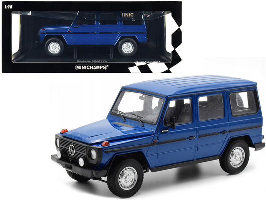 1980 Mercedes-Benz G-Model (LWB) Dark Blue with Black Stripes Limited Edition to 402 pieces Worldwide 1/18 Diecast Model Car by Minichamps by Minichamps