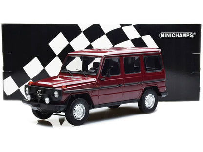 1980 Mercedes-Benz G-Model (LWB) Dark Red with Black Stripes Limited Edition to 402 pieces Worldwide 1/18 Diecast Model Car by Minichamps by Minichamps