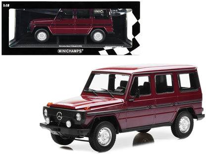 1980 Mercedes-Benz G-Model (LWB) Dark Red with Black Stripes Limited Edition to 402 pieces Worldwide 1/18 Diecast Model Car by Minichamps by Minichamps
