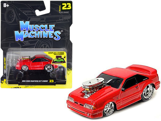 1993 Ford Mustang SVT Cobra Red 1/64 Diecast Model Car by Muscle Machines by Muscle Machines