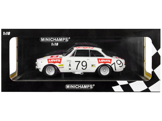 Alfa Romeo 1300 GTA #79 Pierre Rubens - Charles-Axel van Ryn "Levi's" 24 Hours of Spa (1971) Limited Edition to 300 pieces Worldwide 1/18 Diecast Model Car by Minichamps by Minichamps
