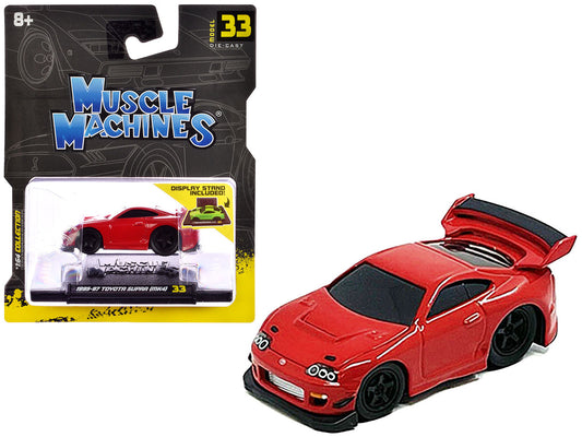 1995-1997 Toyota Supra (MK4) Red 1/64 Diecast Model Car by Muscle Machines by Muscle Machines