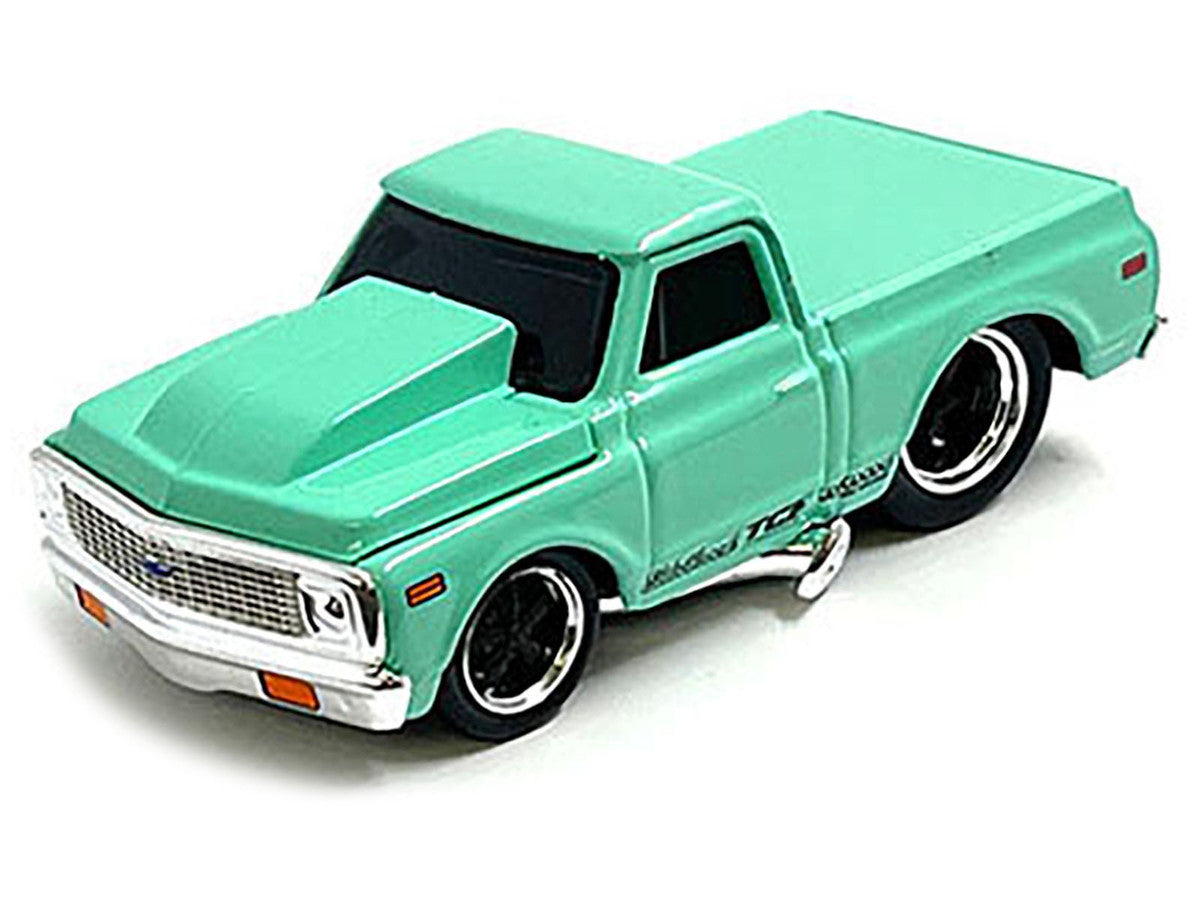 1972 Chevrolet C10 Pickup Truck Light Green 1/64 Diecast Model Car by Muscle Machines by Muscle Machines