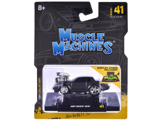 1987 Buick GNX Black Metallic 1/64 Diecast Model Car by Muscle Machines by Muscle Machines