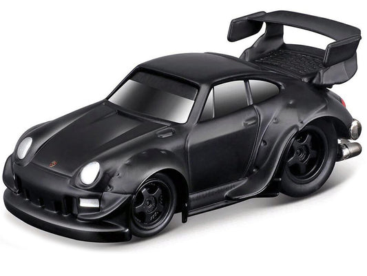 RWB 993 911 Matt Black 1/64 Diecast Model Car by Muscle Machines by Muscle Machines