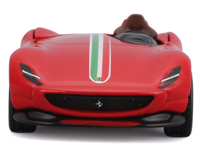 Ferrari Monza SP1 Red with Italian Flag Stripes "Speed Icons" Series 1/64 Diecast Model Car by Maisto by Maisto