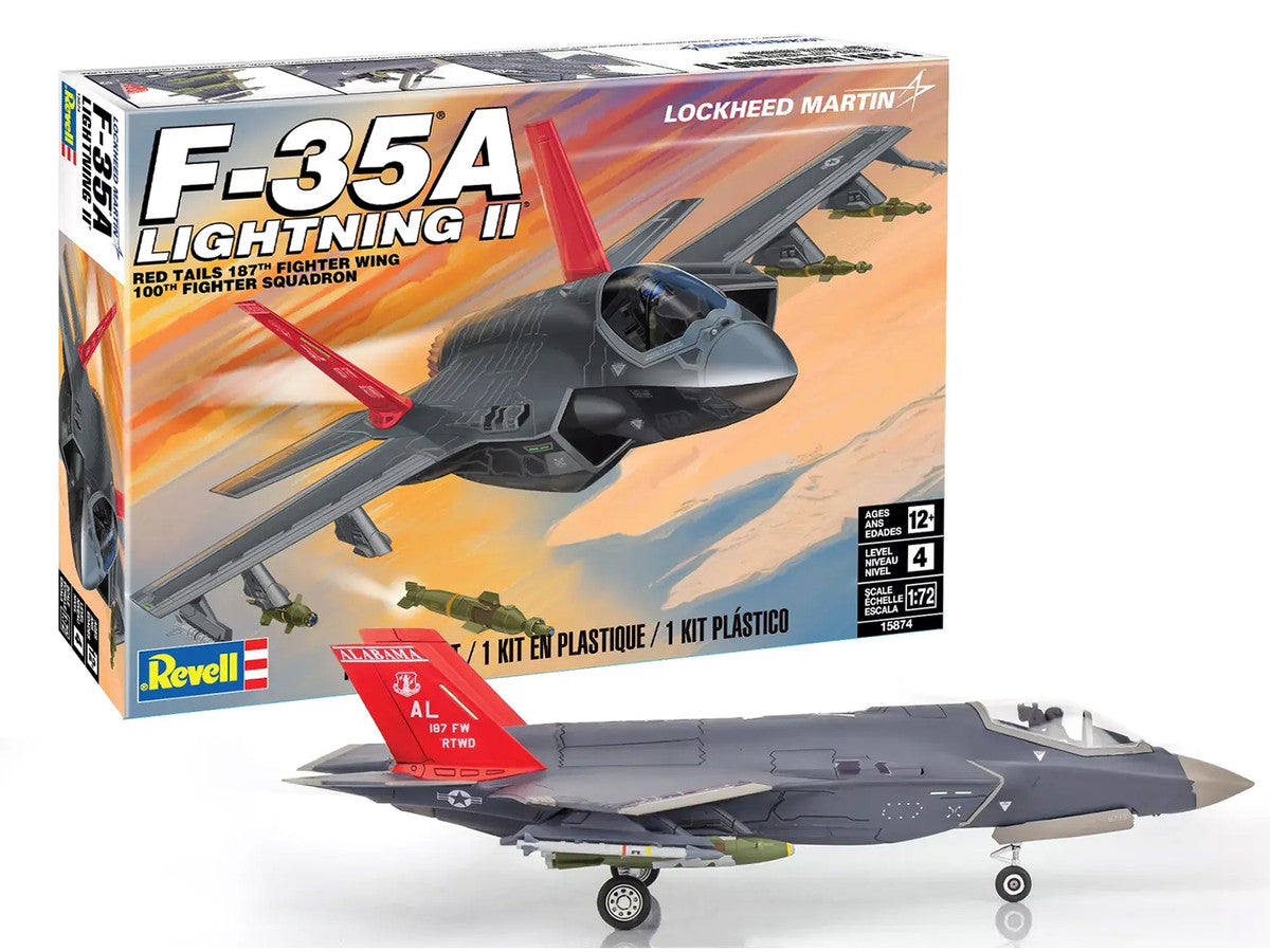 Level 4 Model Kit Lockheed Martin F-35A Lightning II Aircraft 1/72 Scale Model by Revell by Revell