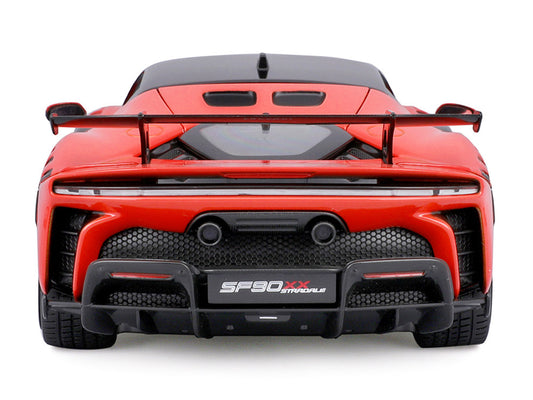 Ferrari SF90 XX Stradale Red with Black Top "Race + Play" Series 1/18 Diecast Model Car by Bburago by Bburago