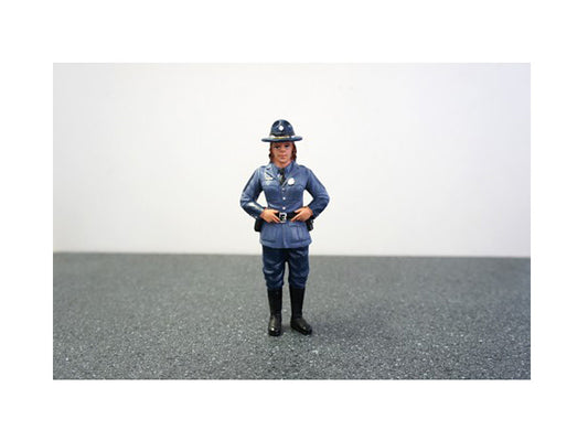 State Trooper Sharon Figure For 1:18 Diecast Model Cars by American Diorama by American Diorama