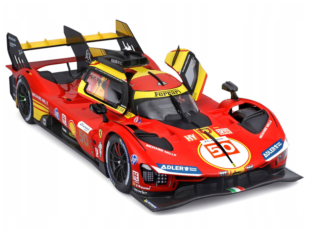 Ferrari 499P #50 Antonio Fuoco - Miguel Molina - Nicklas Nielsen "Ferrari AF Corse" Winner "24 Hours of Le Mans" (2024) "Racing" Series 1/18 Diecast Model Car by Bburago by Bburago