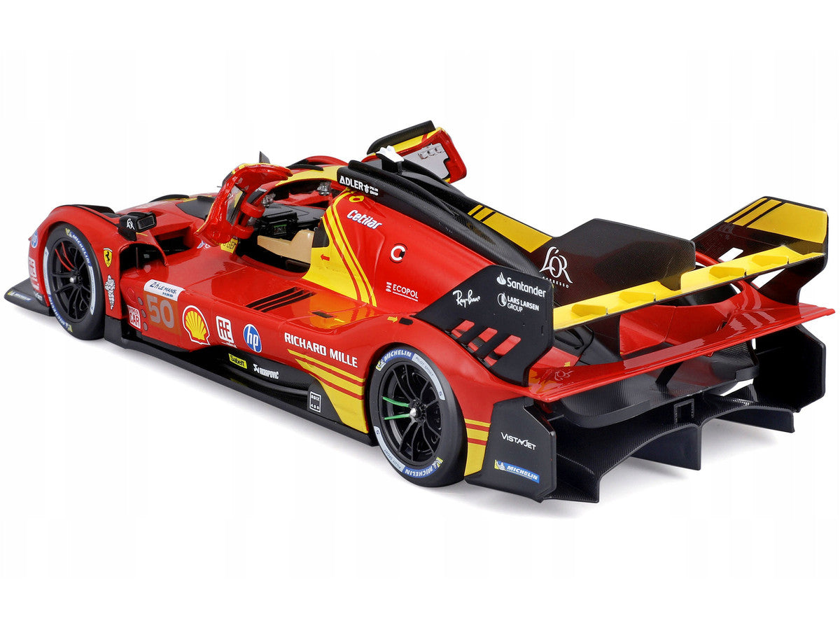 Ferrari 499P #50 Antonio Fuoco - Miguel Molina - Nicklas Nielsen "Ferrari AF Corse" Winner "24 Hours of Le Mans" (2024) "Racing" Series 1/18 Diecast Model Car by Bburago by Bburago