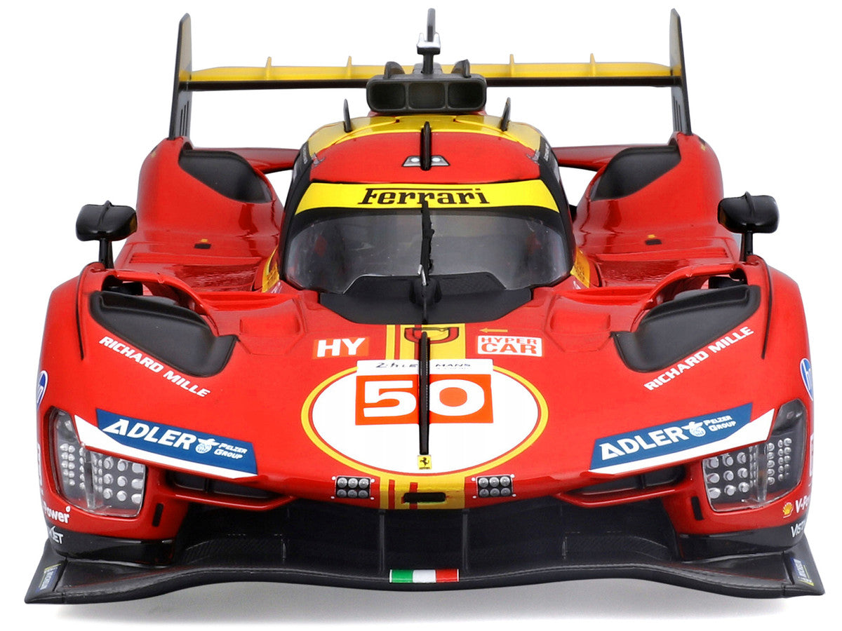 Ferrari 499P #50 Antonio Fuoco - Miguel Molina - Nicklas Nielsen "Ferrari AF Corse" Winner "24 Hours of Le Mans" (2024) "Racing" Series 1/18 Diecast Model Car by Bburago by Bburago