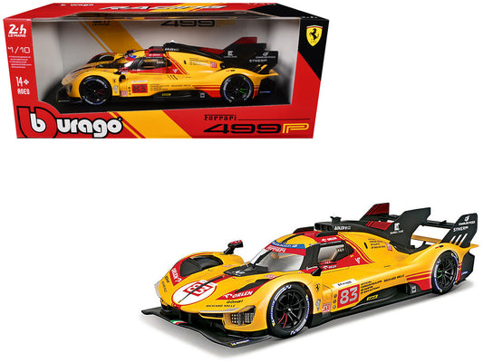 Ferrari 499P #83 Robert Kubica - Robert Shwartzman - Yifei Ye "Ferrari AF Corse" "24 Hours of Le Mans" (2024) "Racing" Series 1/18 Diecast Model Car by Bburago by Bburago