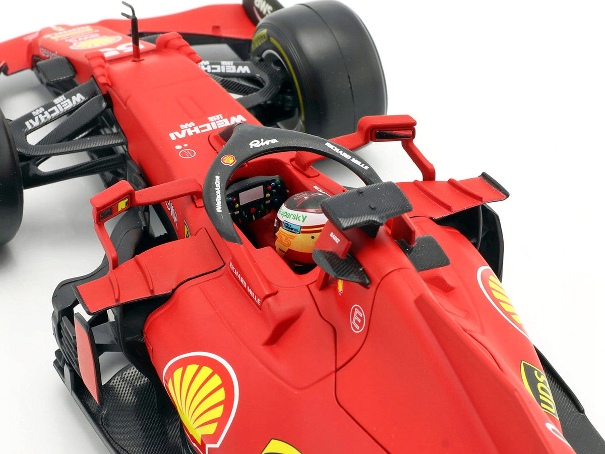 Ferrari SF21 #55 Carlos Sainz Formula One F1 Car "Ferrari Racing" Series 1/18 Diecast Model Car by Bburago by Bburago