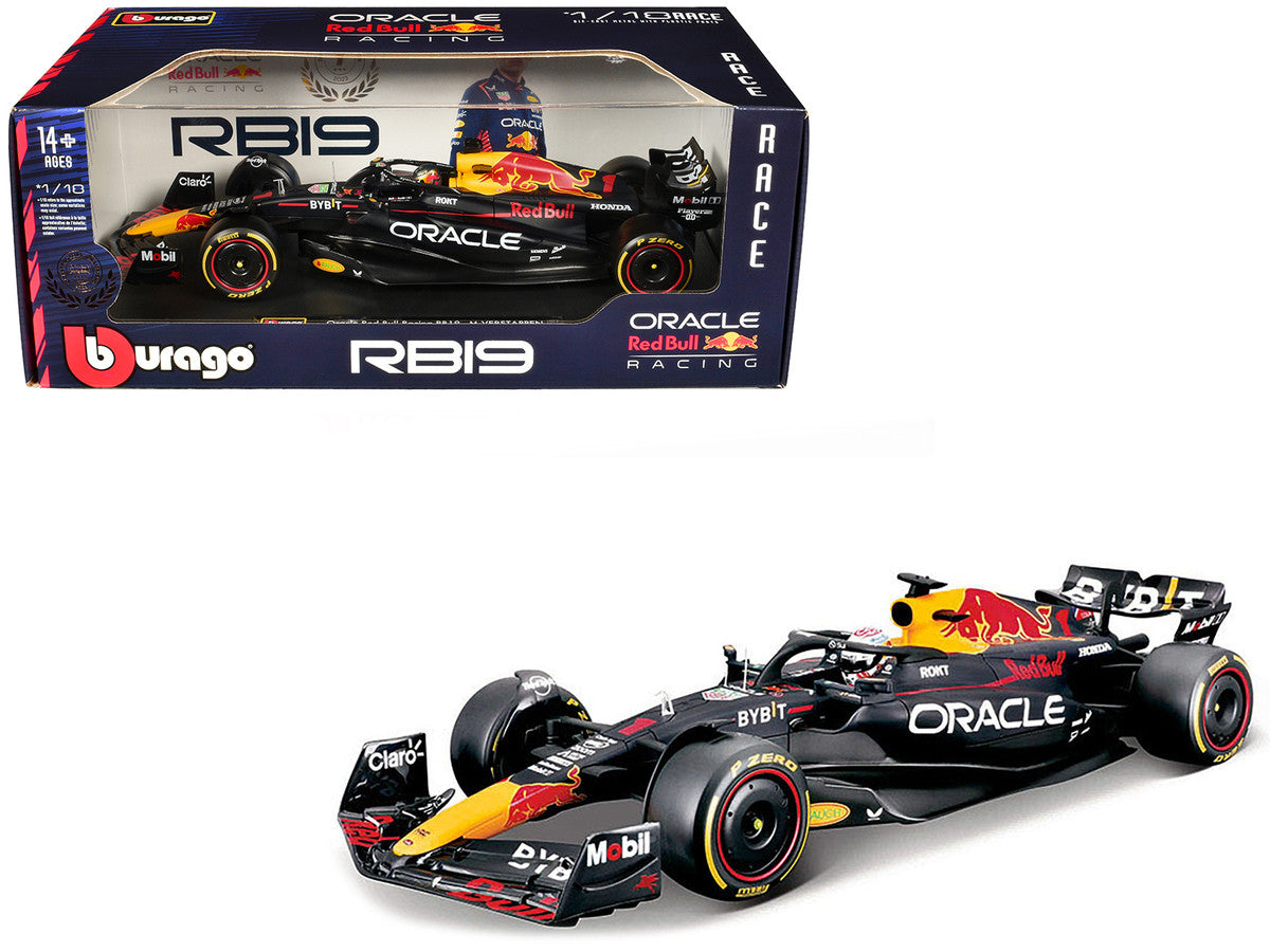 Red Bull Racing RB19 #1 Max Verstappen "Oracle" Champion Formula One F1 World Championship (2023) "Race" Series 1/18 Diecast Model Car by Bburago by Bburago