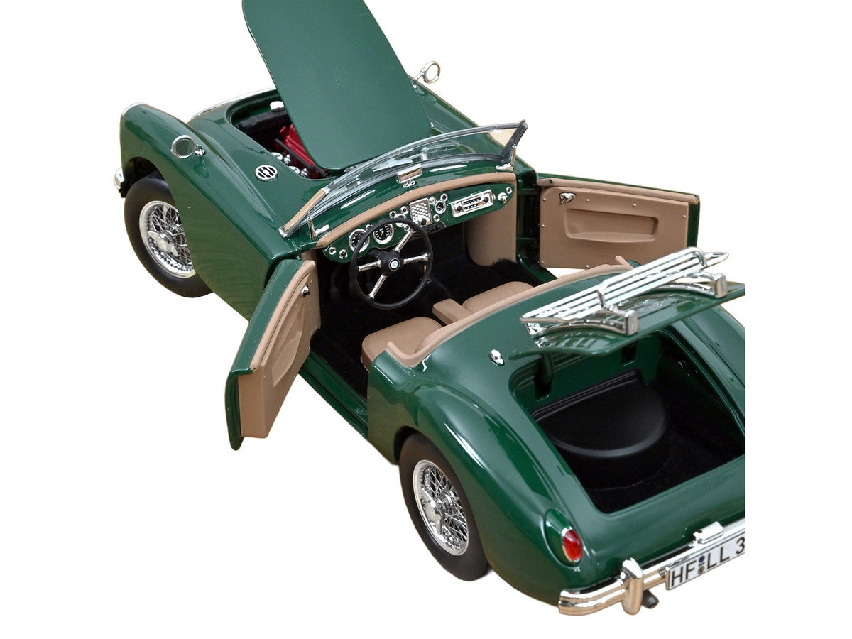1955 MG MGA Cabriolet British Racing Green 1/18 Diecast Model Car by Norev-3