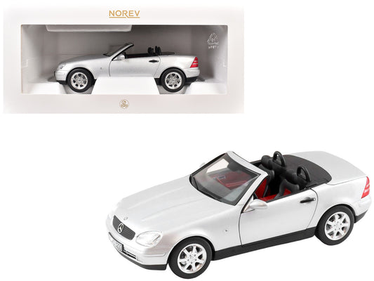 1996 Mercedes-Benz SLK Convertible Brilliant Silver Metallic 1/18 Diecast Model Car by Norev by Norev