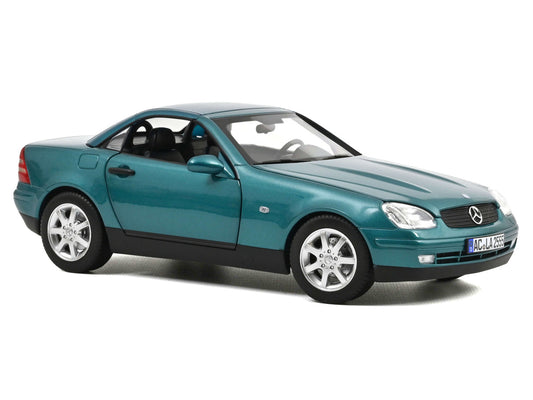 1996 Mercedes-Benz SLK Convertible Vivianit Green Metallic 1/18 Diecast Model Car by Norev by Norev