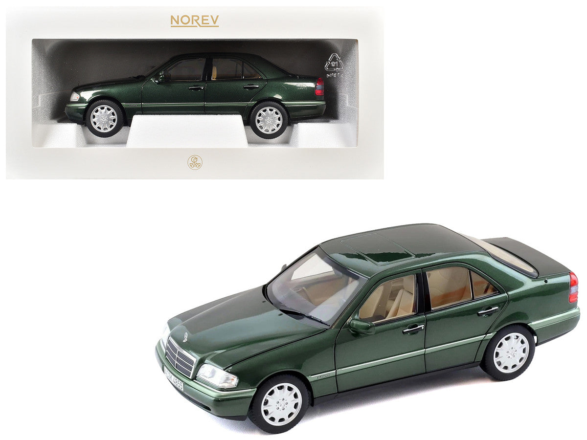 1993 Mercedes-Benz C-Class Malachite Green Metallic 1/18 Diecast Model Car by Norev by Norev