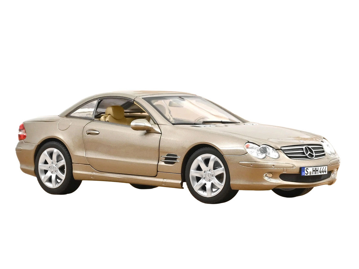 2003 Mercedes-Benz SL 500 Type R230 Travertine Beige Metallic 1/18 Diecast Model Car by Norev-1