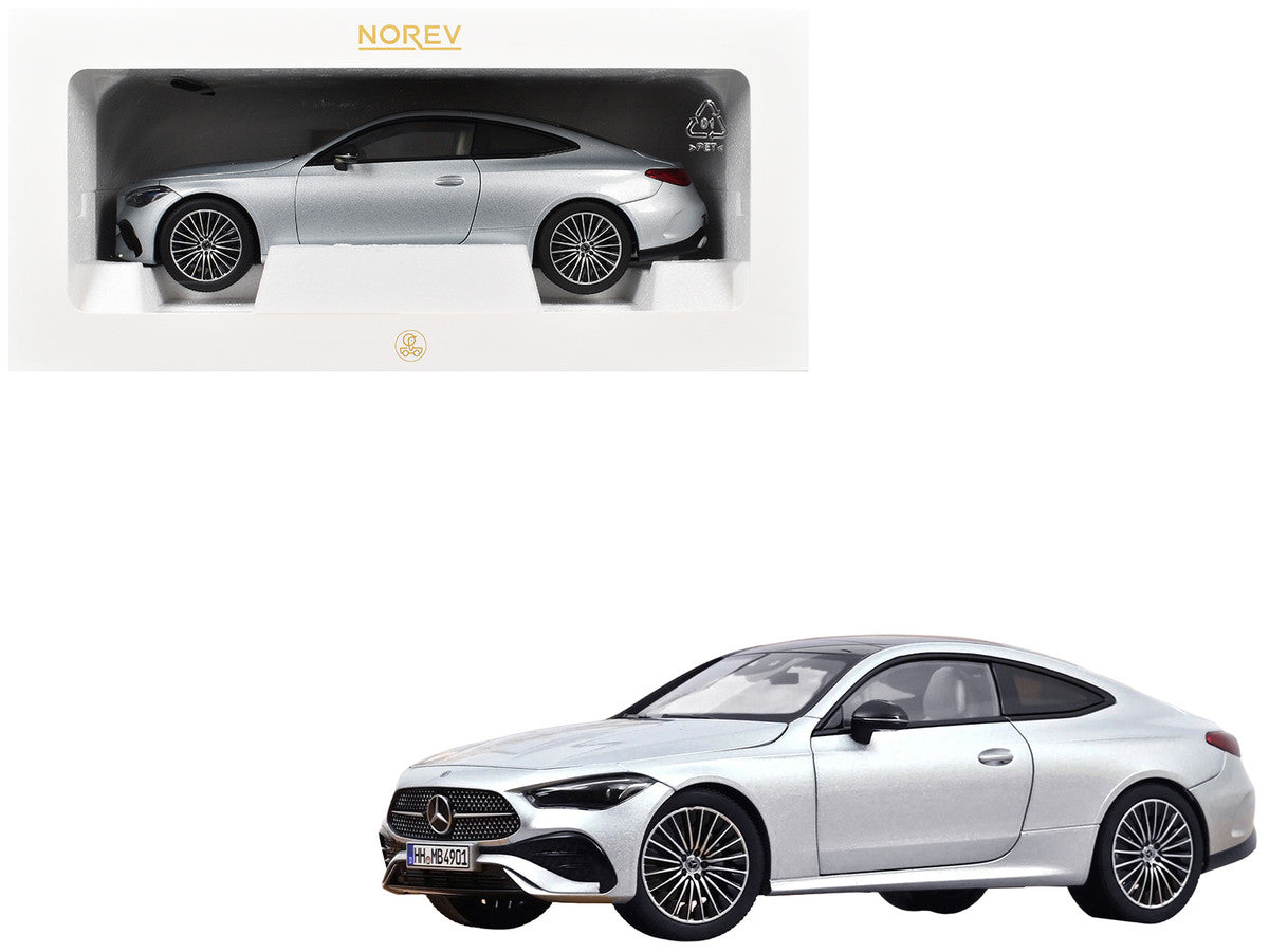 2024 Mercedes-Benz CLE Coupe Hightech Silver Metallic 1/18 Diecast Model Car by Norev-0