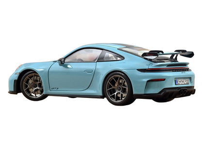 2025 Porsche 911 GT3 with Weissach Pack Gulf Blue with Carbon Stripe 1/18 Diecast Model Car by Norev-3