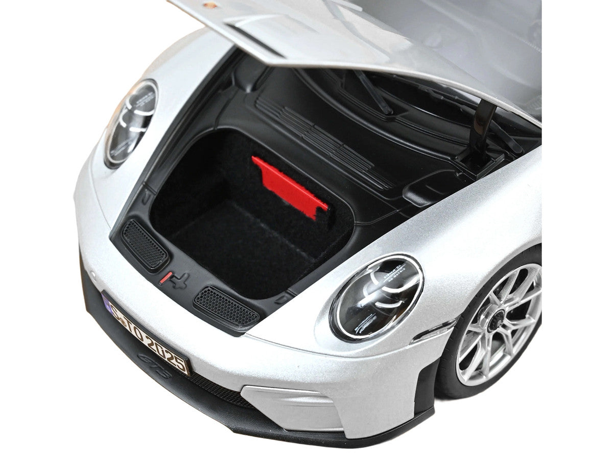 2025 Porsche 911 GT3 Touring GT Silver Metallic 1/18 Diecast Model Car by Norev-2