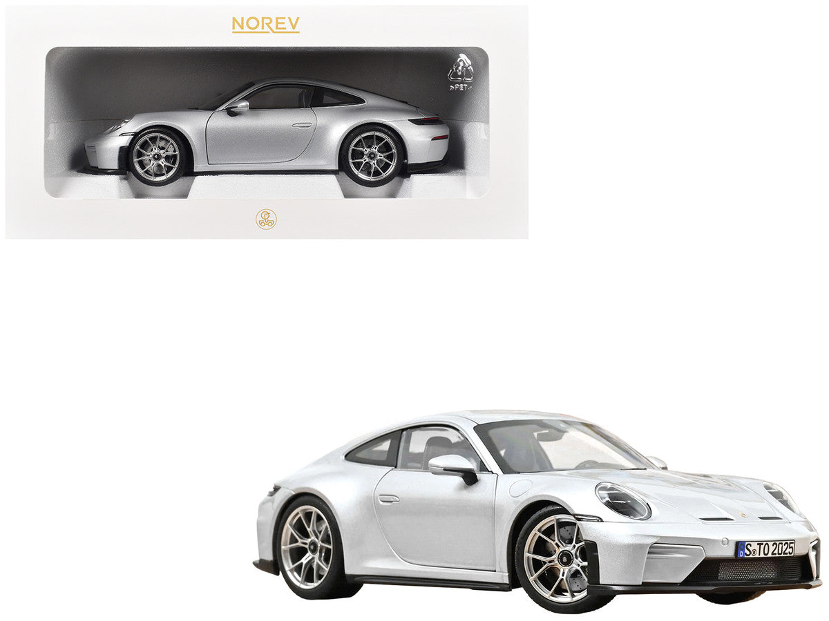 2025 Porsche 911 GT3 Touring GT Silver Metallic 1/18 Diecast Model Car by Norev-0