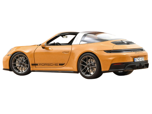 2024 Porsche 911 Targa Bahama Yellow with Black Stripes 1/18 Diecast Model Car by Norev by Norev