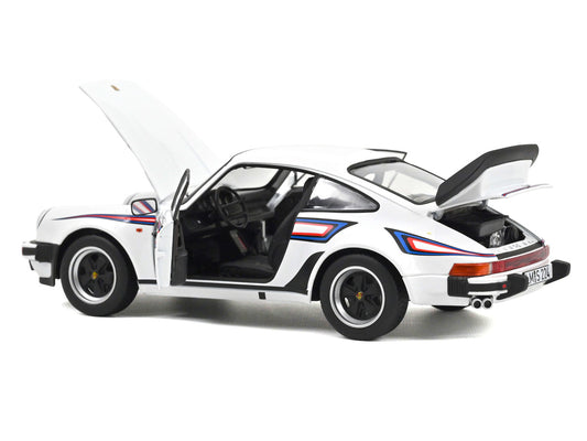 1980 Porsche 911 Turbo 3.3 White with Blue and Red Graphics 1/18 Diecast Model Car by Norev by Norev