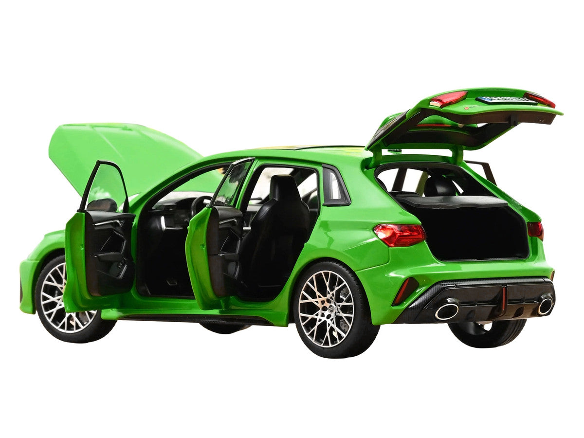 2025 Audi RS 3 Kyalami Green with Moonroof 1/18 Diecast Model Car by Norev-1