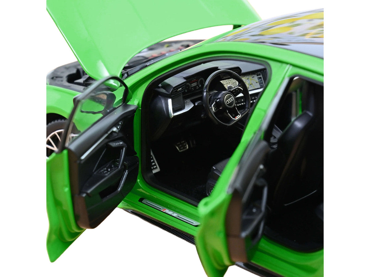 2025 Audi RS 3 Kyalami Green with Moonroof 1/18 Diecast Model Car by Norev-2