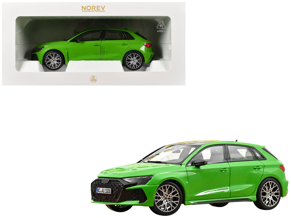 2025 Audi RS 3 Kyalami Green with Moonroof 1/18 Diecast Model Car by Norev-0